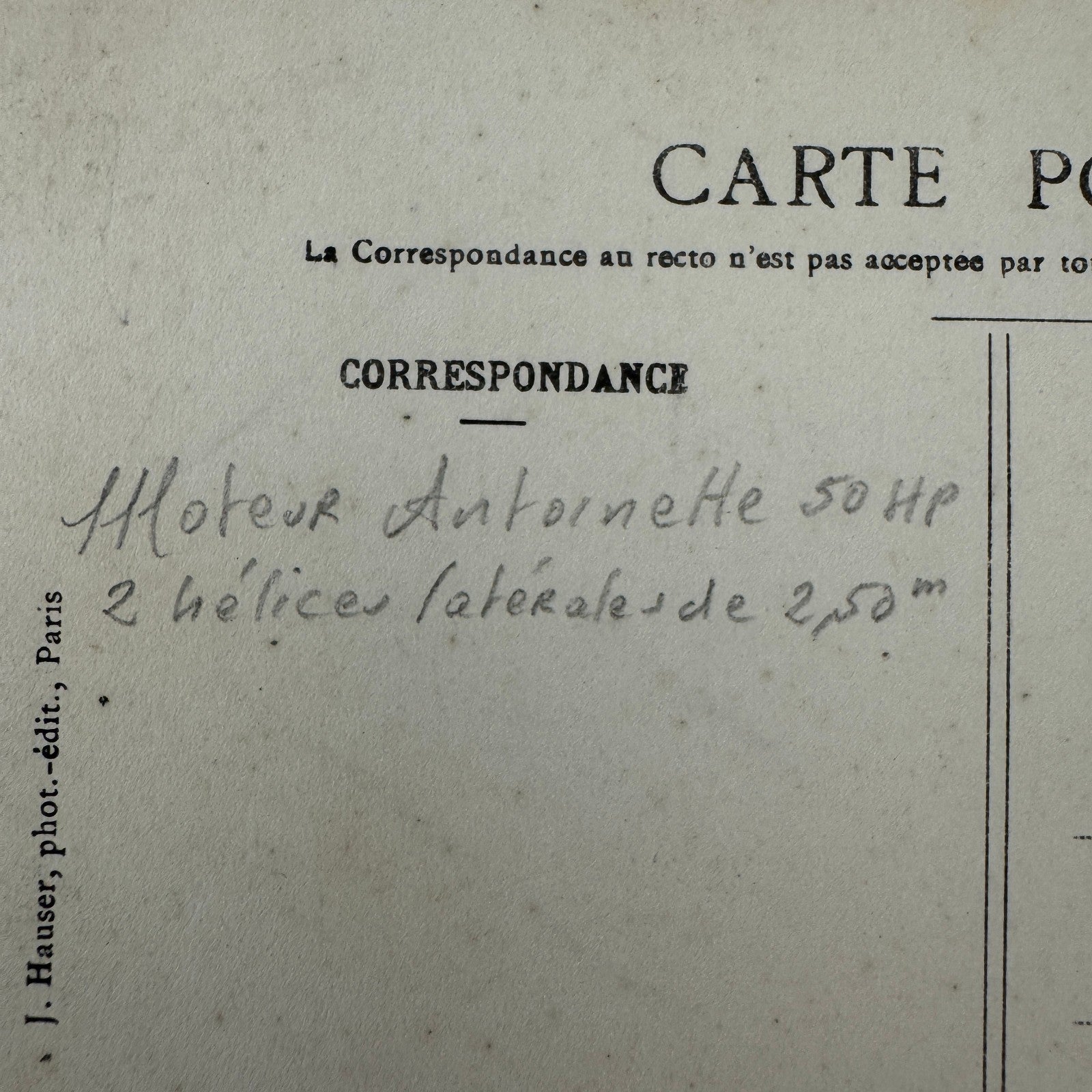 Vintage Zeppelin Airship Dirigible Postcard Post Card French Nulli Secundus