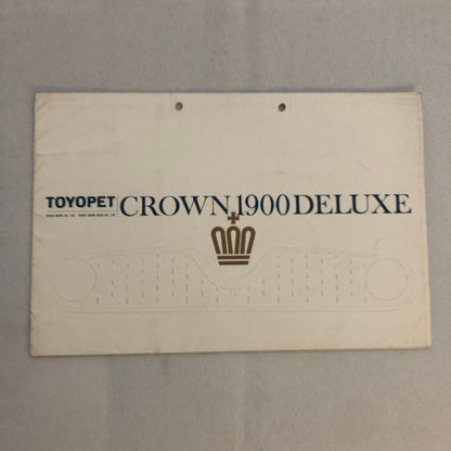 Vintage Toyota Toyopet Crown 1900 Deluxe Car Sales Brochure Catalog Japanese JDM