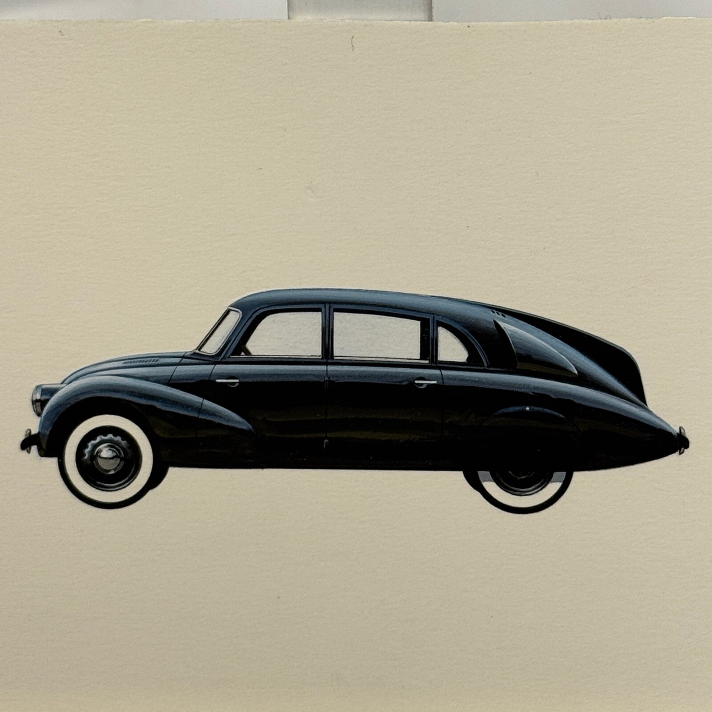 Tatra T77 Car Illustration Art Drawing Vintage Miniature Hand Drawn Robert Preis