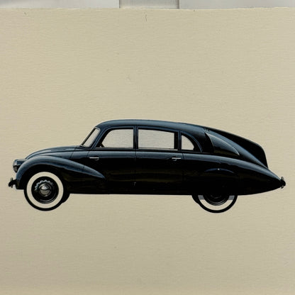 Tatra T77 Car Illustration Art Drawing Vintage Miniature Hand Drawn Robert Preis