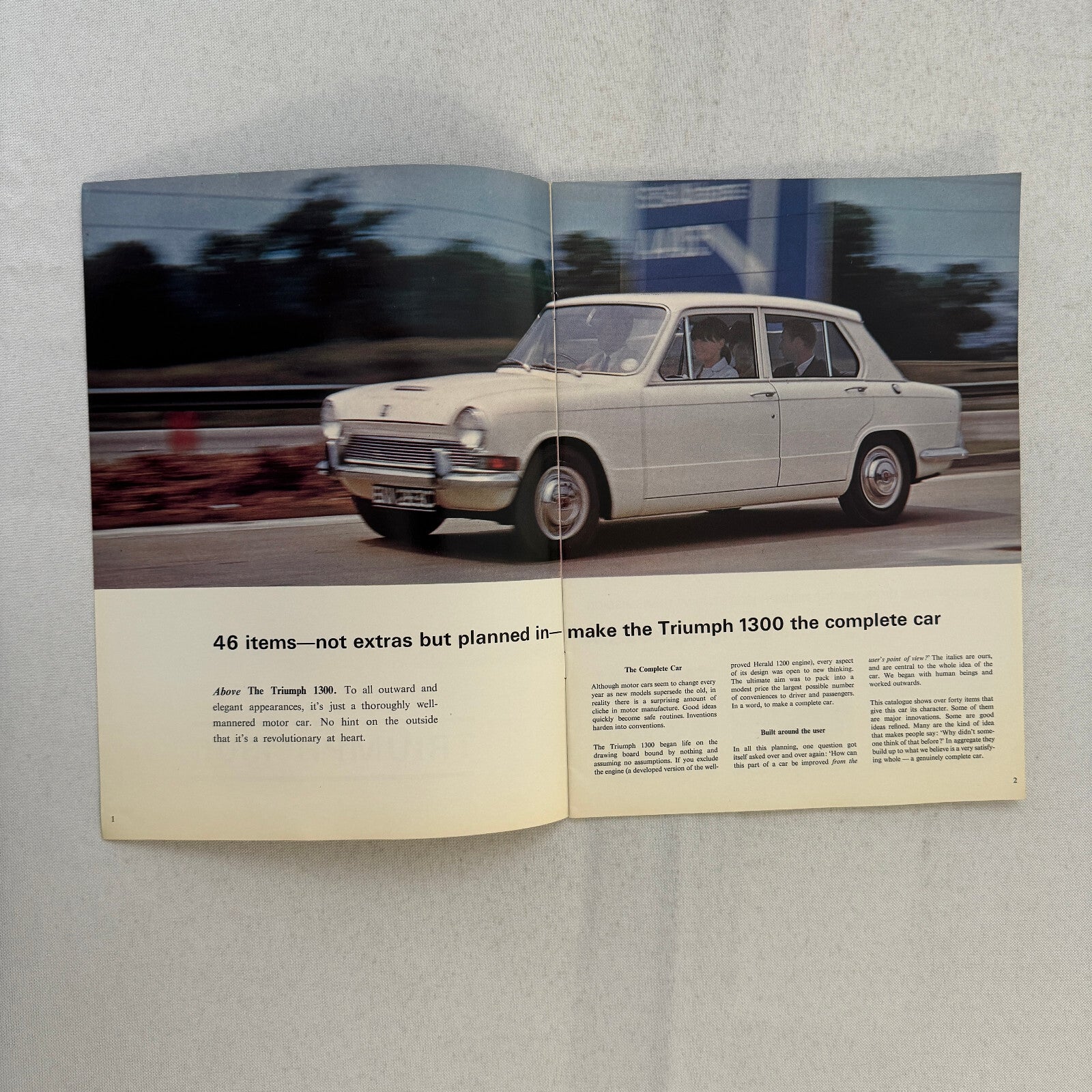 Triumph 1300 Car Sales Brochure Catalog Vintage Advertising