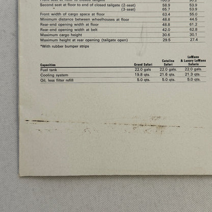 1974 Pontiac Safari Station Wagon Sales Brochure Catalog Grand Catalina LeMans