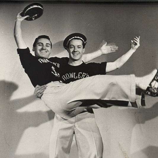 Vintage Circus Photo Les Rowlers Rollerskating Act Performer Photograph