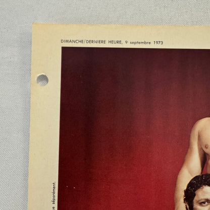 Vintage Wrestling Print Insert Dino Bravo Gino Brito Quebec French 1973