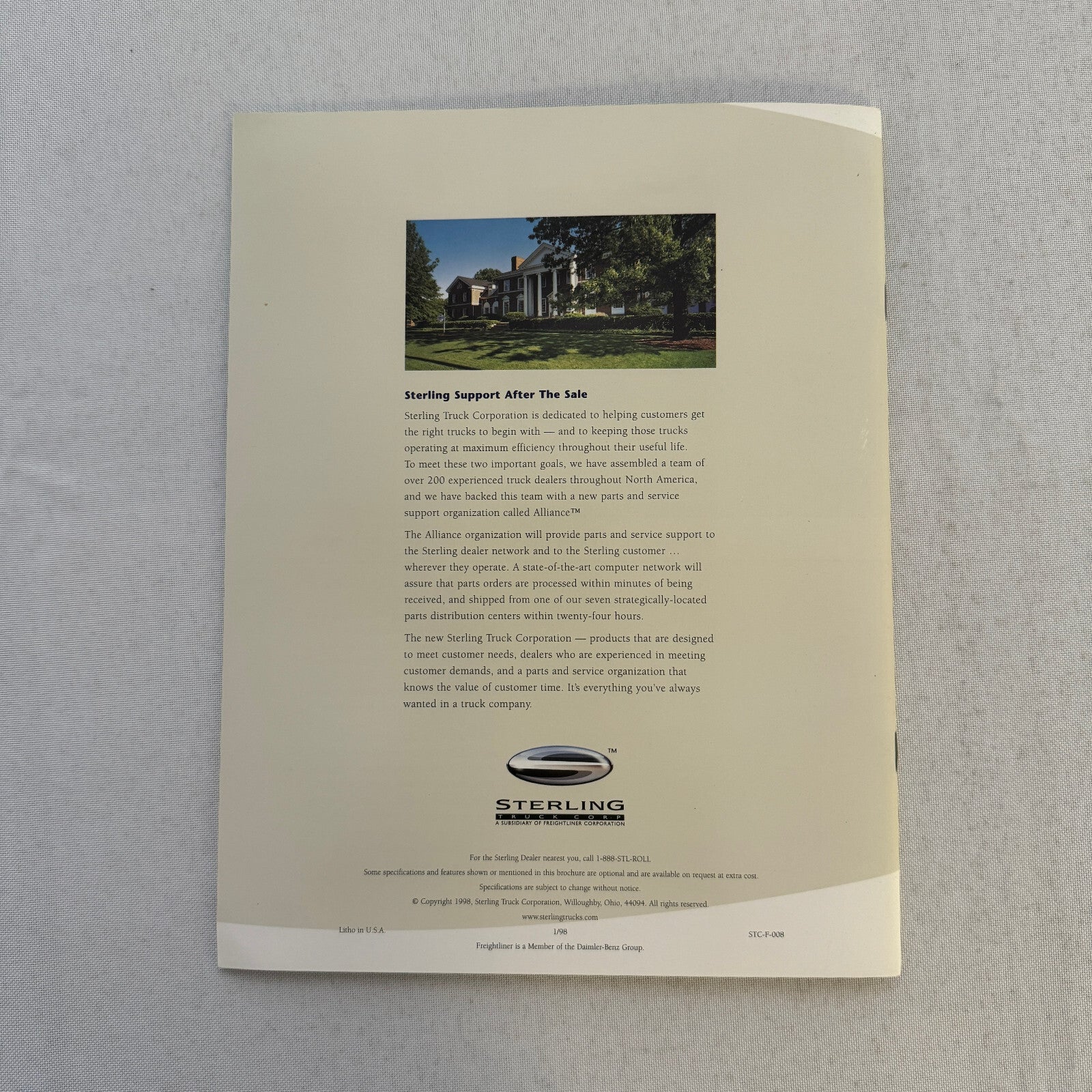 Sterling Truck L-Line L Line Sales Brochure Catalog Advertising