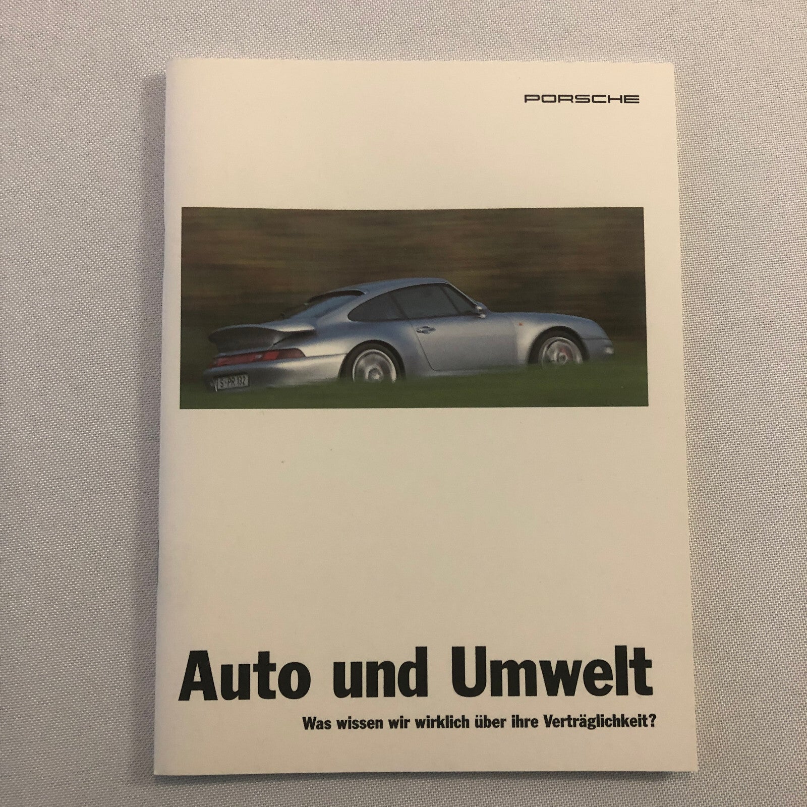 1996 Porsche Car Environmental Impact Sales Brochure Catalog GERMAN