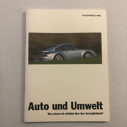 1996 Porsche Car Environmental Impact Sales Brochure Catalog GERMAN