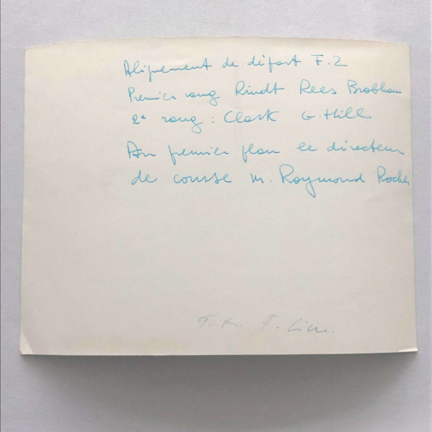 Vintage F2 Car Racing Photo Photograph Jack Brabham Jim Clark Grahm Hill + 