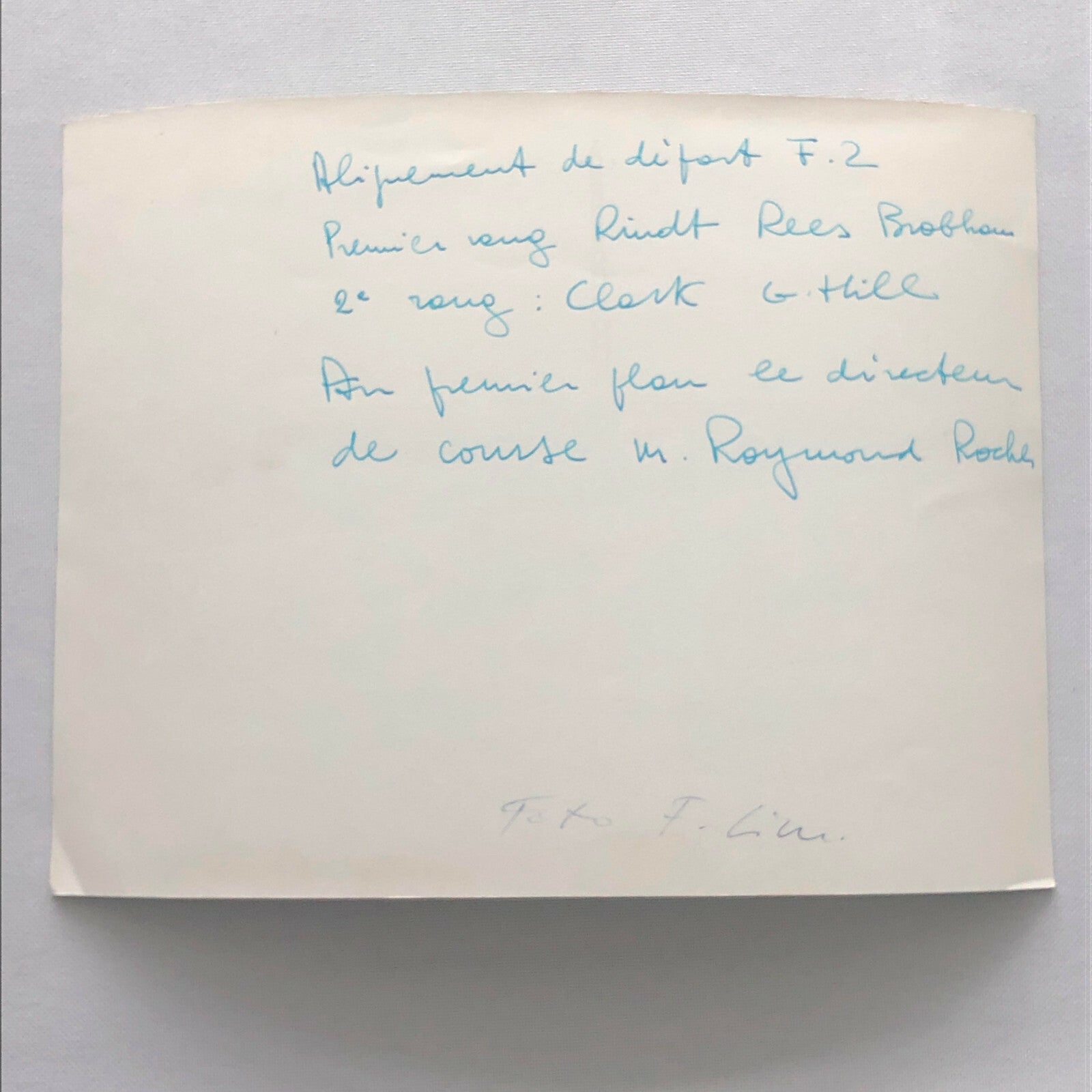 Vintage F2 Car Racing Photo Photograph Jack Brabham Jim Clark Grahm Hill + 