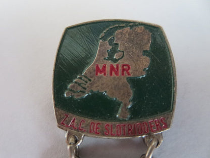 Vintage 1966 MNR Z.A.C ZAC de Slotridders European Car Club Rally Pin Badge