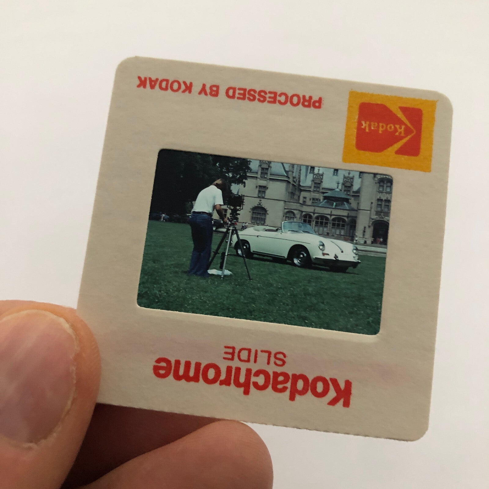 Porsche 356 Cabriolet Convertible 35mm Photo Slide Vintage 1981