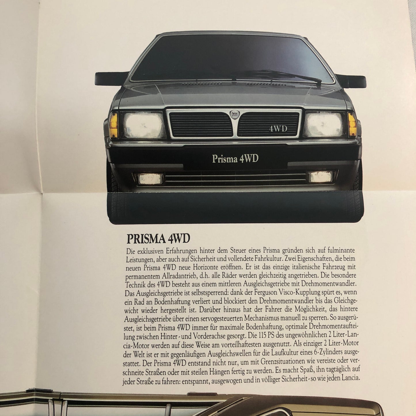 Lancia Prisma Car Sales Brochure Catalog German Diesel Turbo 1.3 1.5 1.6