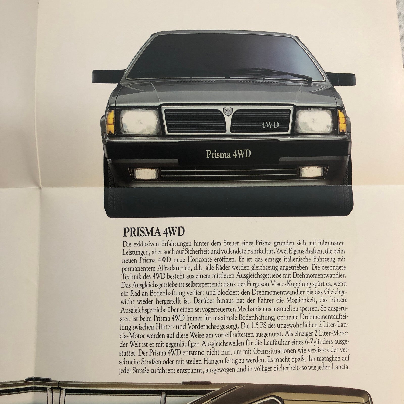 Lancia Prisma Car Sales Brochure Catalog German Diesel Turbo 1.3 1.5 1.6