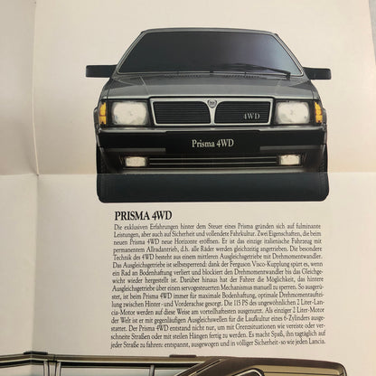 Lancia Prisma Car Sales Brochure Catalog German Diesel Turbo 1.3 1.5 1.6