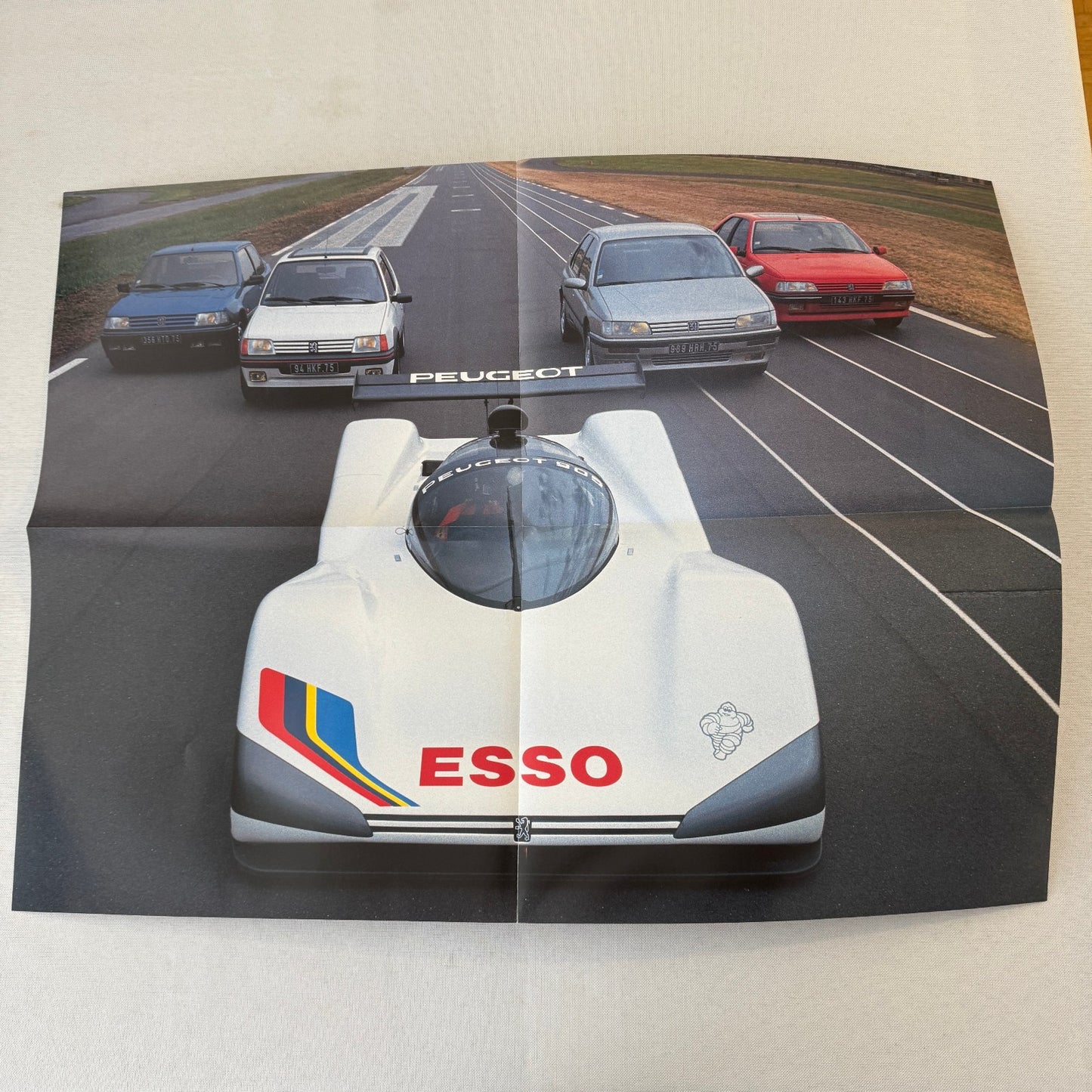 Vintage Peugeot 905 Racing Car Press Kit Motorsport Race Photos 35mm Slides