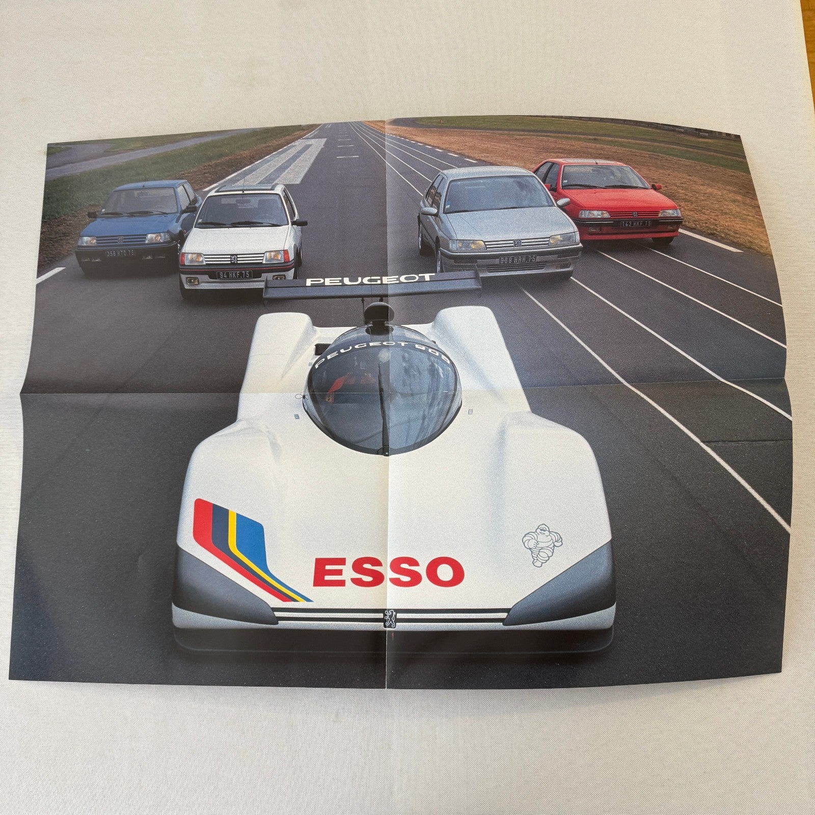 Vintage Peugeot 905 Racing Car Press Kit Motorsport Race Photos 35mm Slides