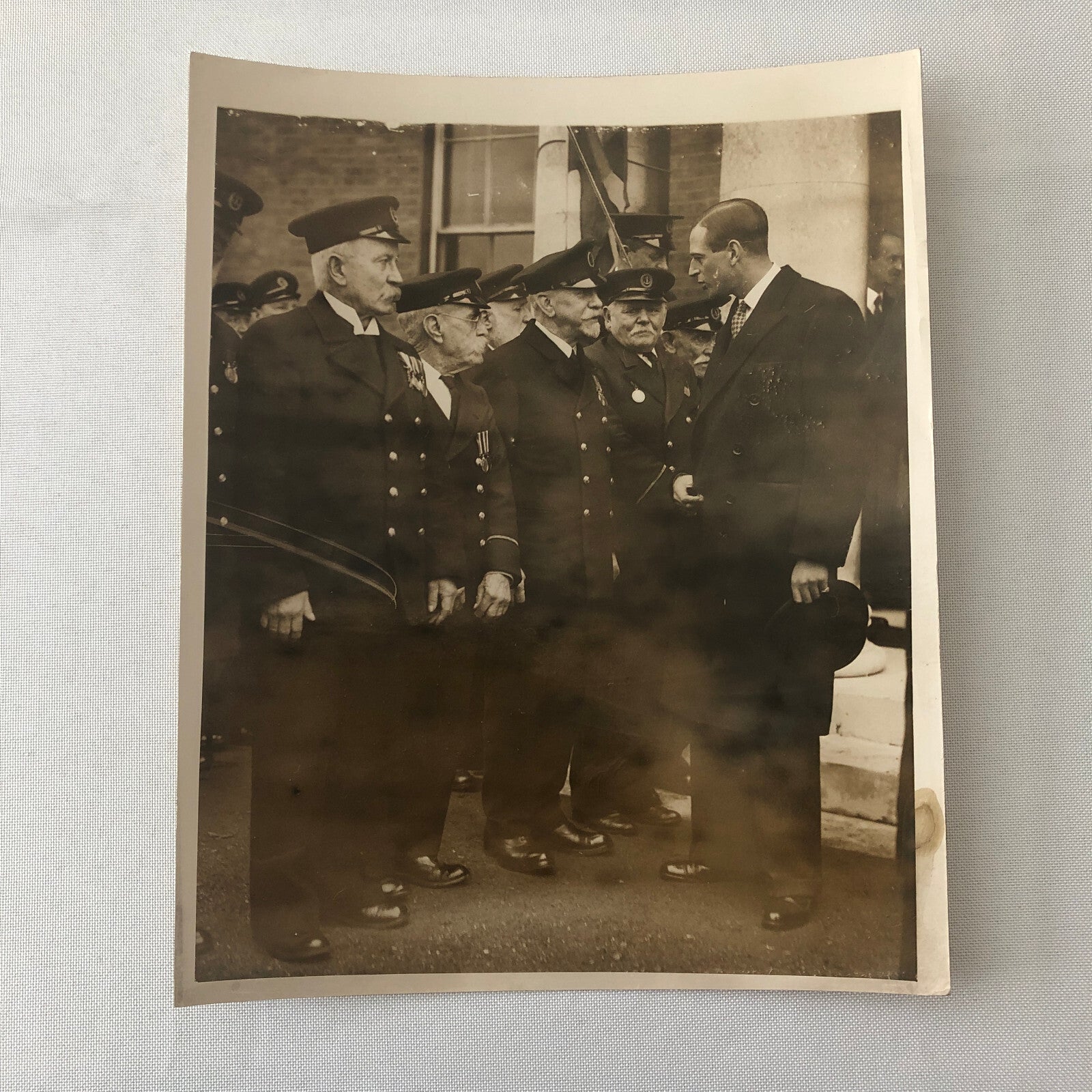Vintage Press Photo Photograph Prince George Visit Seamans Institution 1933 UK