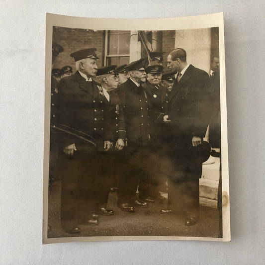 Vintage Press Photo Photograph Prince George Visit Seamans Institution 1933 UK