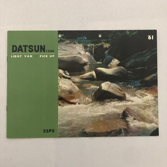 Vintage 1961 Datsun 1200 Light Van Pickup Sales Brochure Catalog Japanese JDM