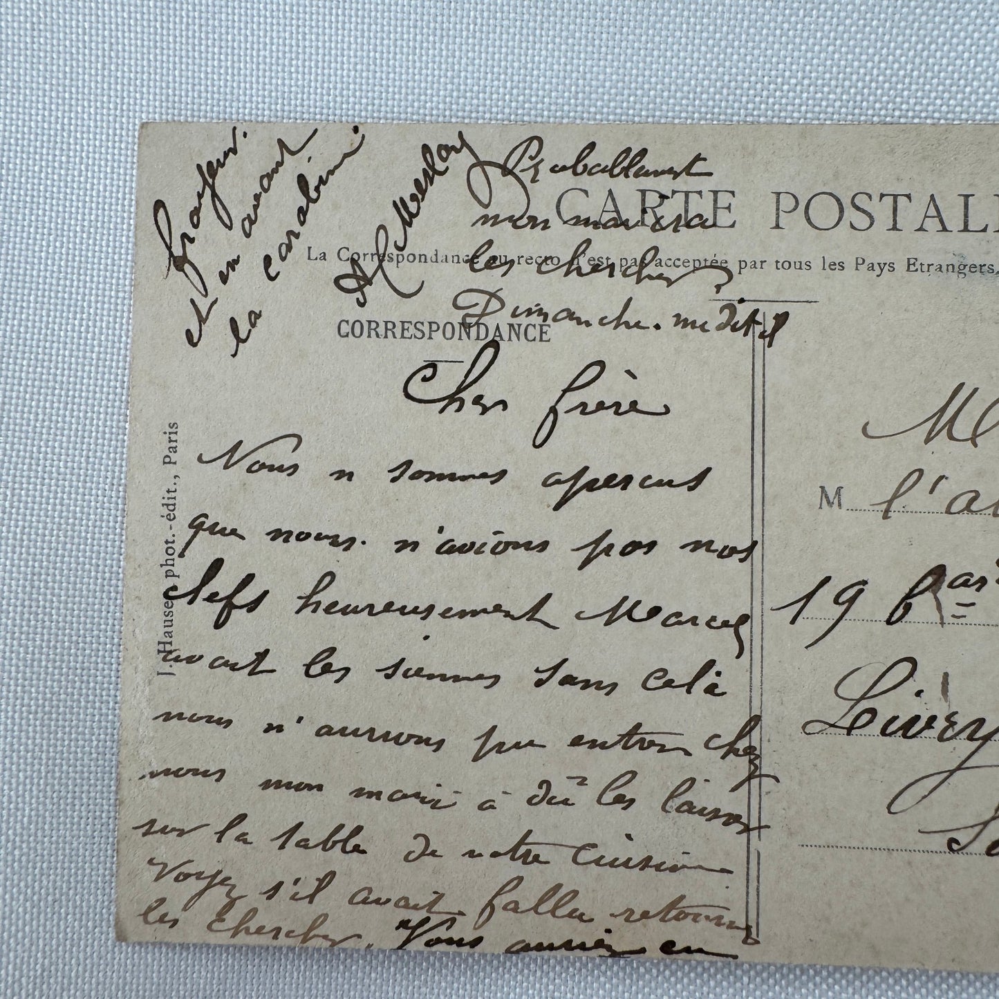 Vintage Zeppelin Airship Dirigible Postcard Post Card French Le Lebaudy