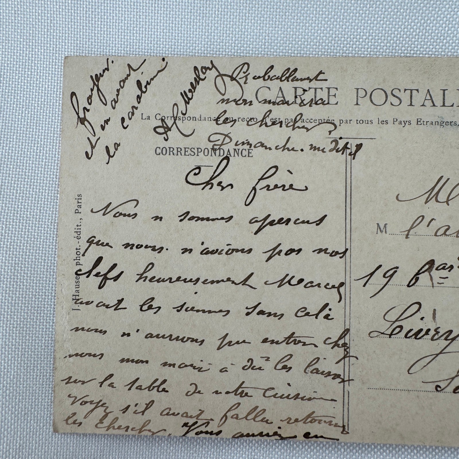 Vintage Zeppelin Airship Dirigible Postcard Post Card French Le Lebaudy