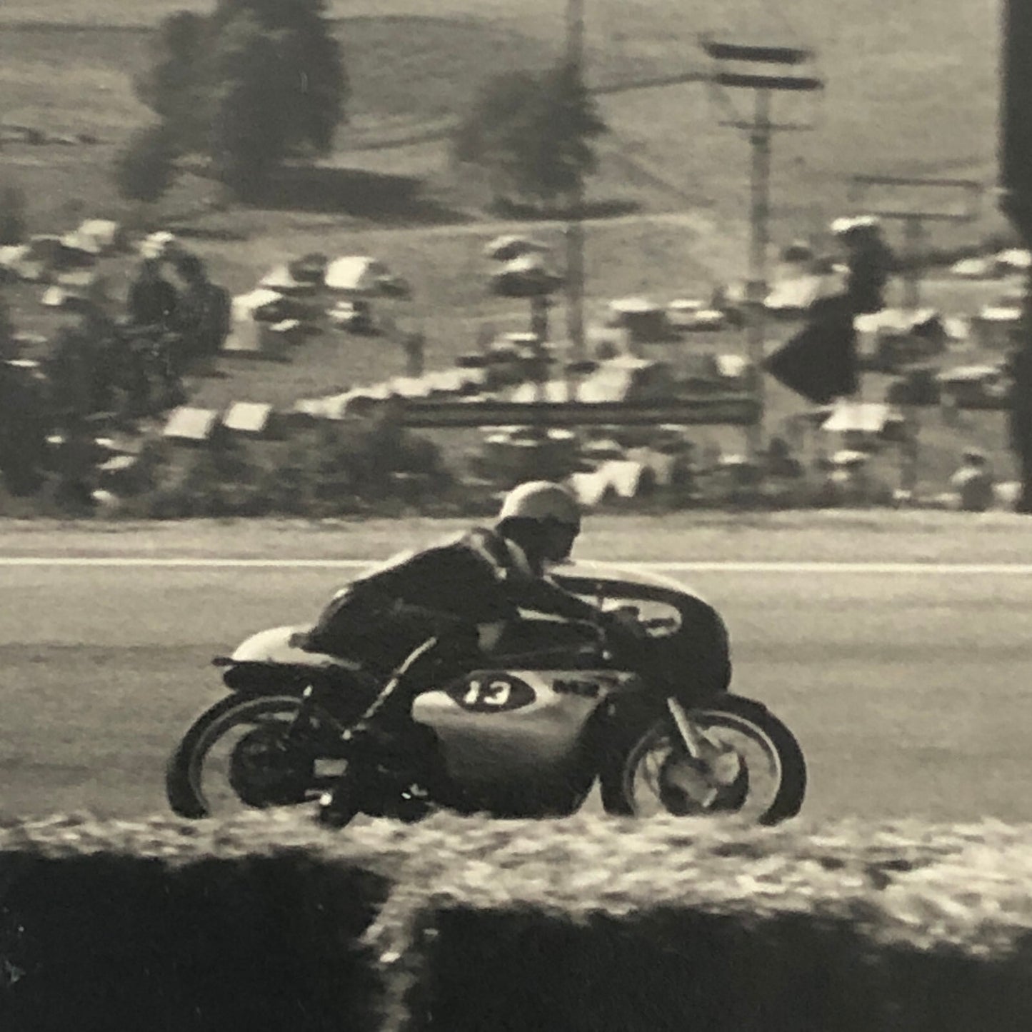 Vintage Motorcycle Racing Photo photograph Race Bike Rider