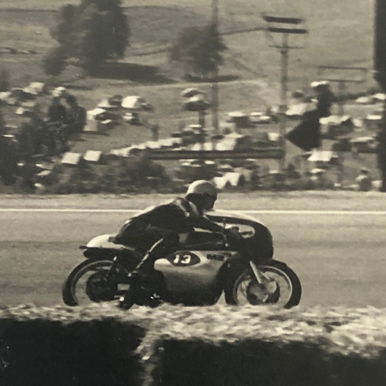 Vintage Motorcycle Racing Photo photograph Race Bike Rider