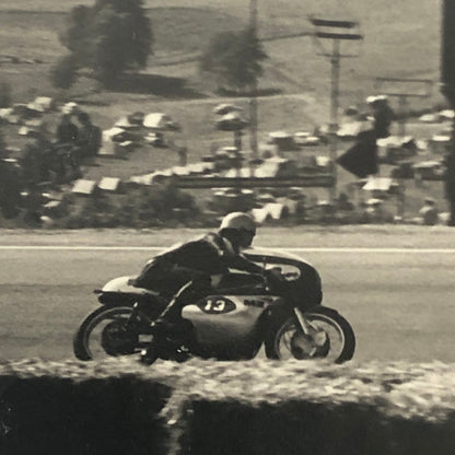 Vintage Motorcycle Racing Photo photograph Race Bike Rider