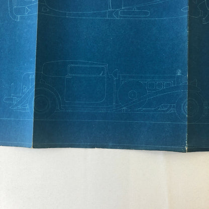 1930 Coachbuilder Car Design Blueprint Rendering Blue Print Sport Cabriolet Body