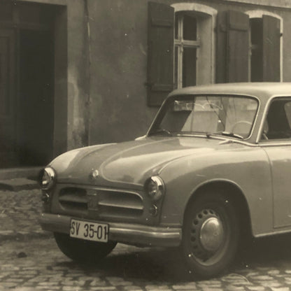 Vintage Photo Photograph Snapshot Lot of 2 Woman with Car Germany 1956 AL22SM1