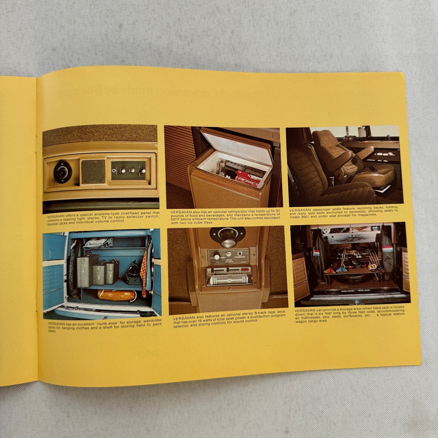 UOP Bostrom Versavan Vintage Conversion Van Sales Brochure Catalog GMC Vandura