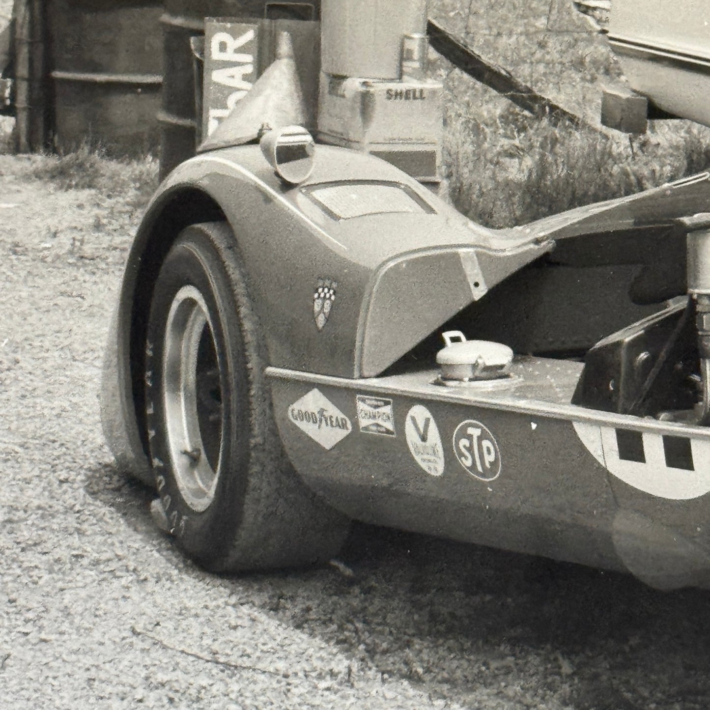 Vintage Racing Photo Photograph McLaren Can Am Car Camper Truck