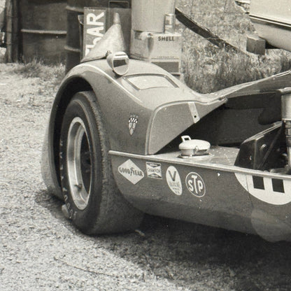 Vintage Racing Photo Photograph McLaren Can Am Car Camper Truck