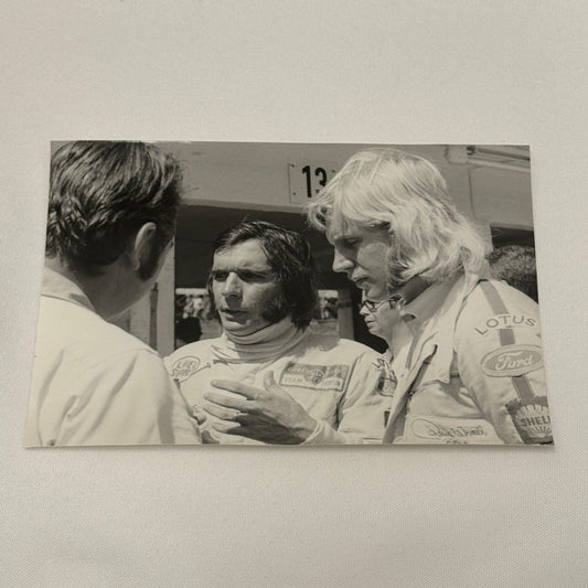Vintage Racing Photo 1971 German Grand Prix Emerson Fittipaldi Reine Wisell