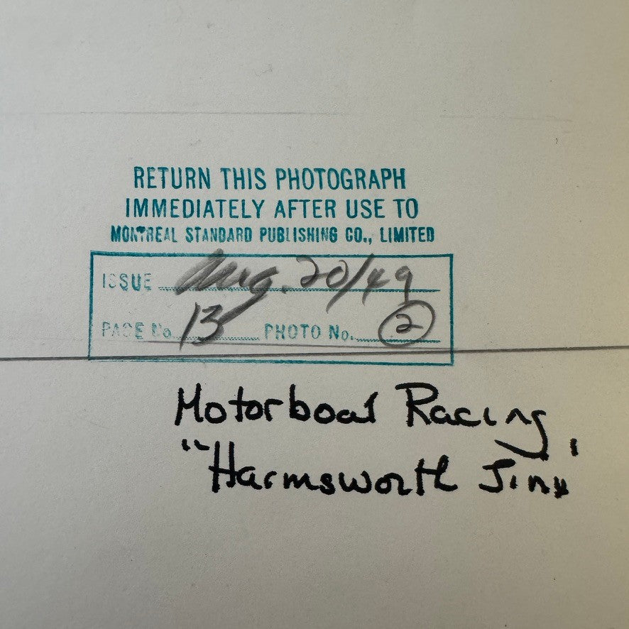 Vintage Motor Boat Racing Press Photo Harmsworth Jinx 1949