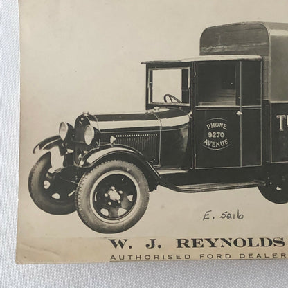 Vintage Ford Truck Florist Delivery Van Dealer Advertising Photo Photograph 