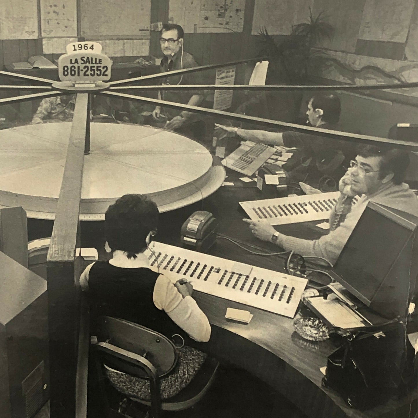 Vintage Press Photo Photograph Montreal Taxi Dispatch Dispatchers LaSalle 