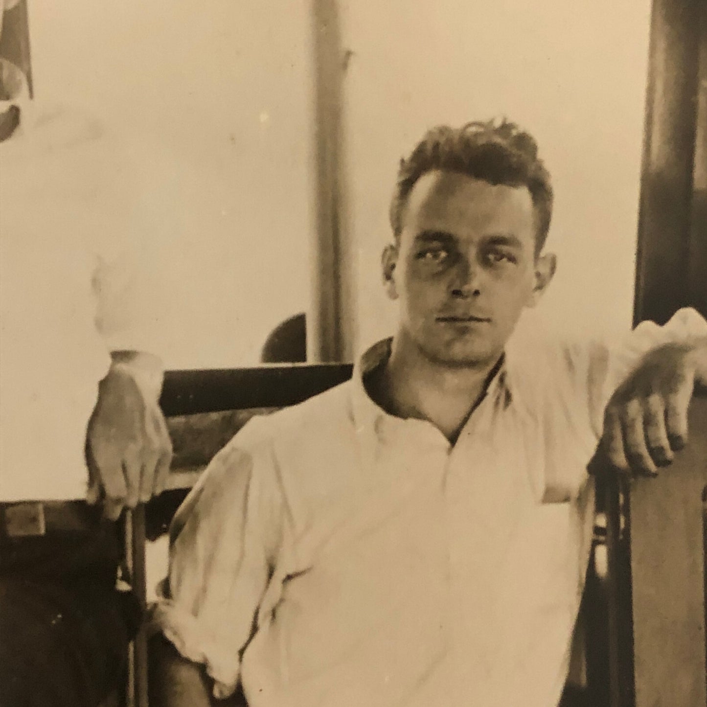 Press Photo Photograph Brooklyn Museum Brazil Expedition Boat Crew Underwood