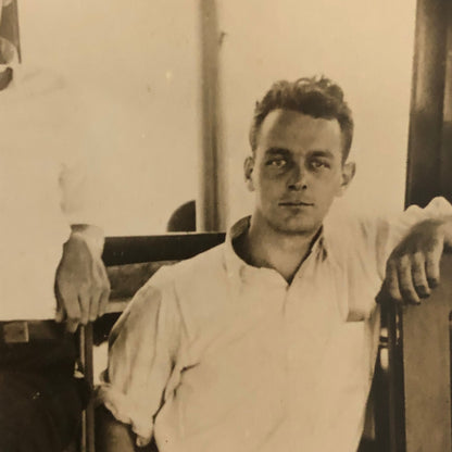 Press Photo Photograph Brooklyn Museum Brazil Expedition Boat Crew Underwood