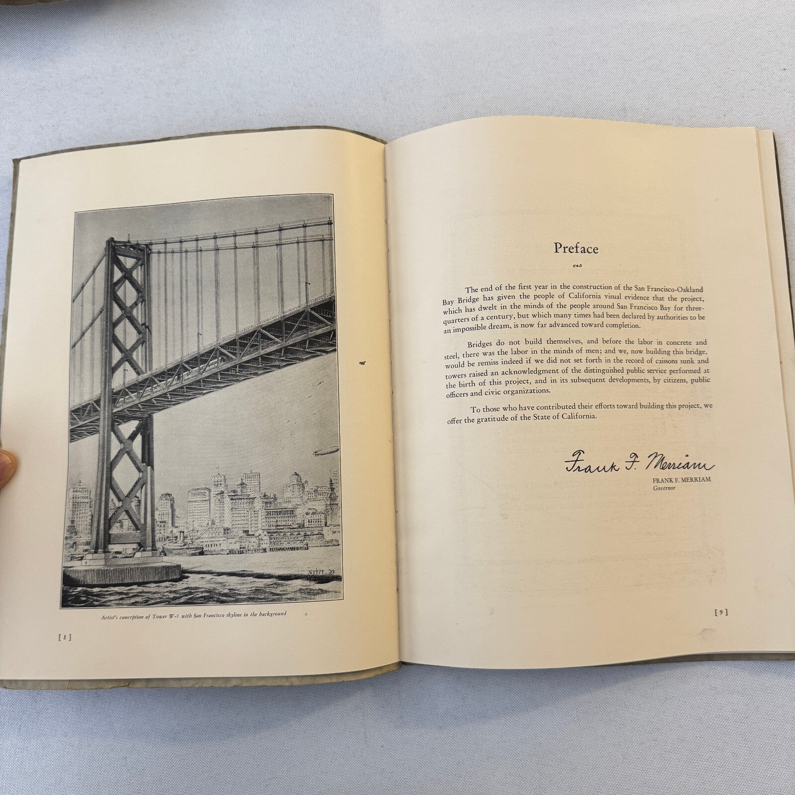 San Francisco Oakland Bay Bridge Annual State Report Book Lot 6x 1934 - 1939