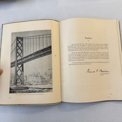 San Francisco Oakland Bay Bridge Annual State Report Book Lot 6x 1934 - 1939