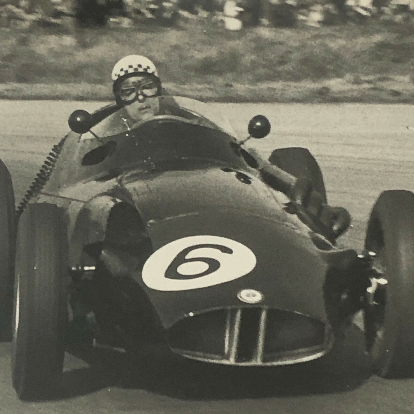 Vintage Racing Car Photograph Photo Print - Jean Behra in BRM Car 