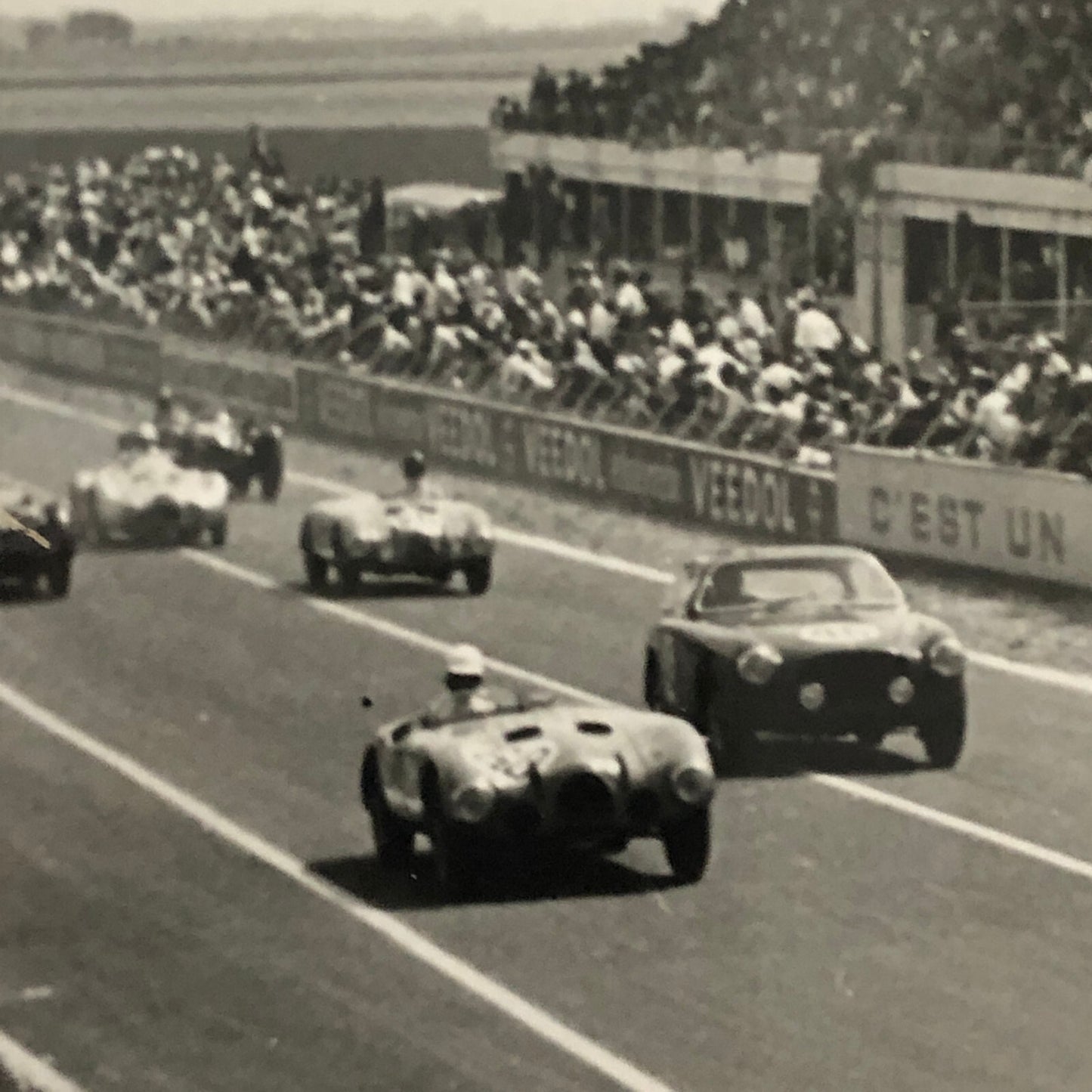 1952 Reims Racing Photo Photograph Print Stirling Moss Jaguar C Type + 