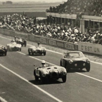 1952 Reims Racing Photo Photograph Print Stirling Moss Jaguar C Type + 
