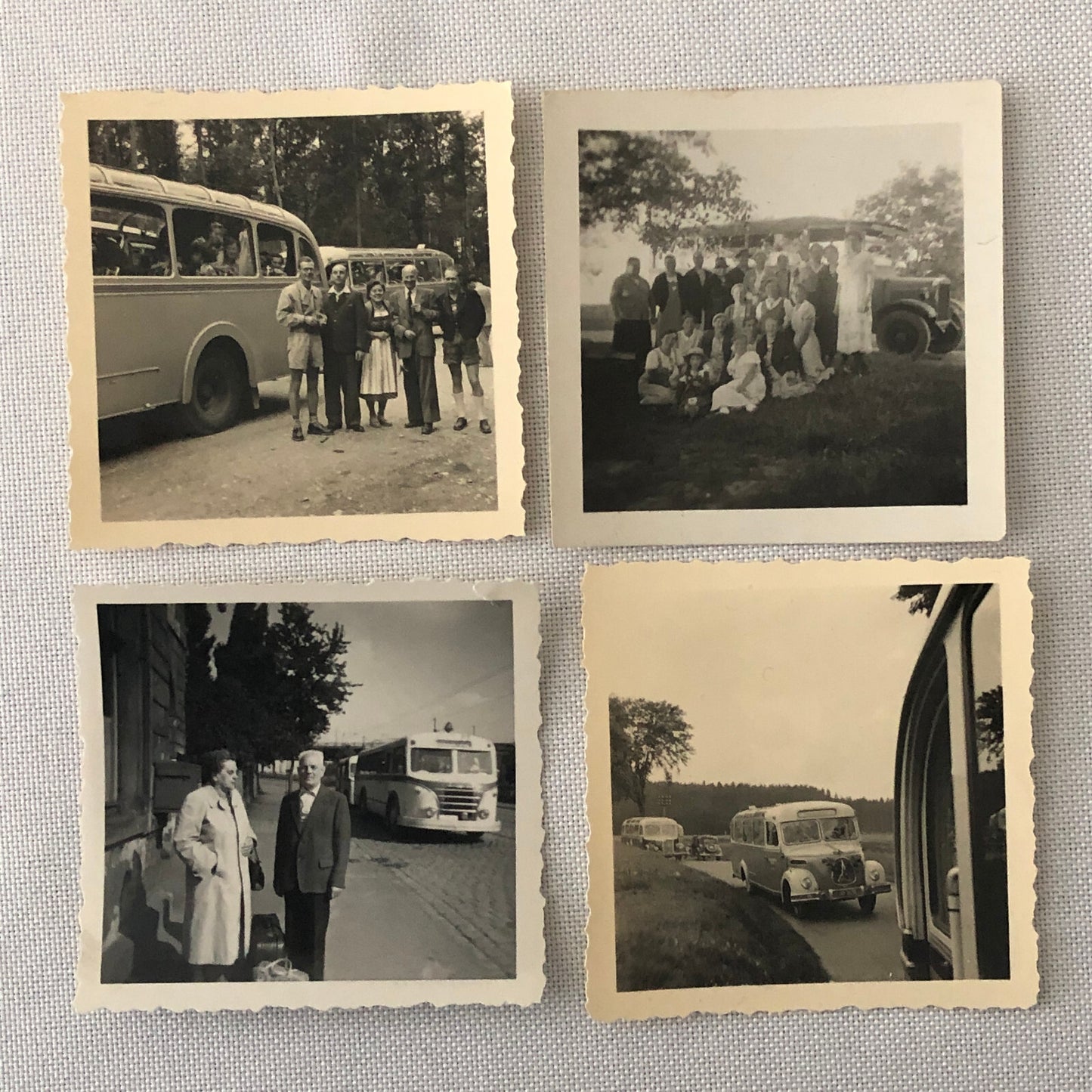 Vintage Bus Photo Photograph Print Lot of 23 People with Buses Germany