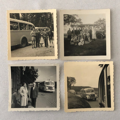 Vintage Bus Photo Photograph Print Lot of 23 People with Buses Germany
