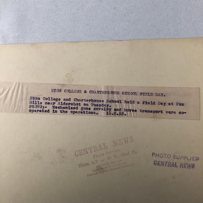 Military School 1932 Press Photo Photograph Eton vs Charterhouse UK Tanks