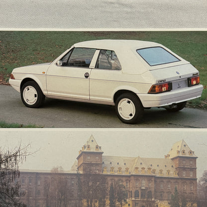 Bertone Cabrio Convertible Cabriolet Sales Sheet Brochure Mini Poster 1985