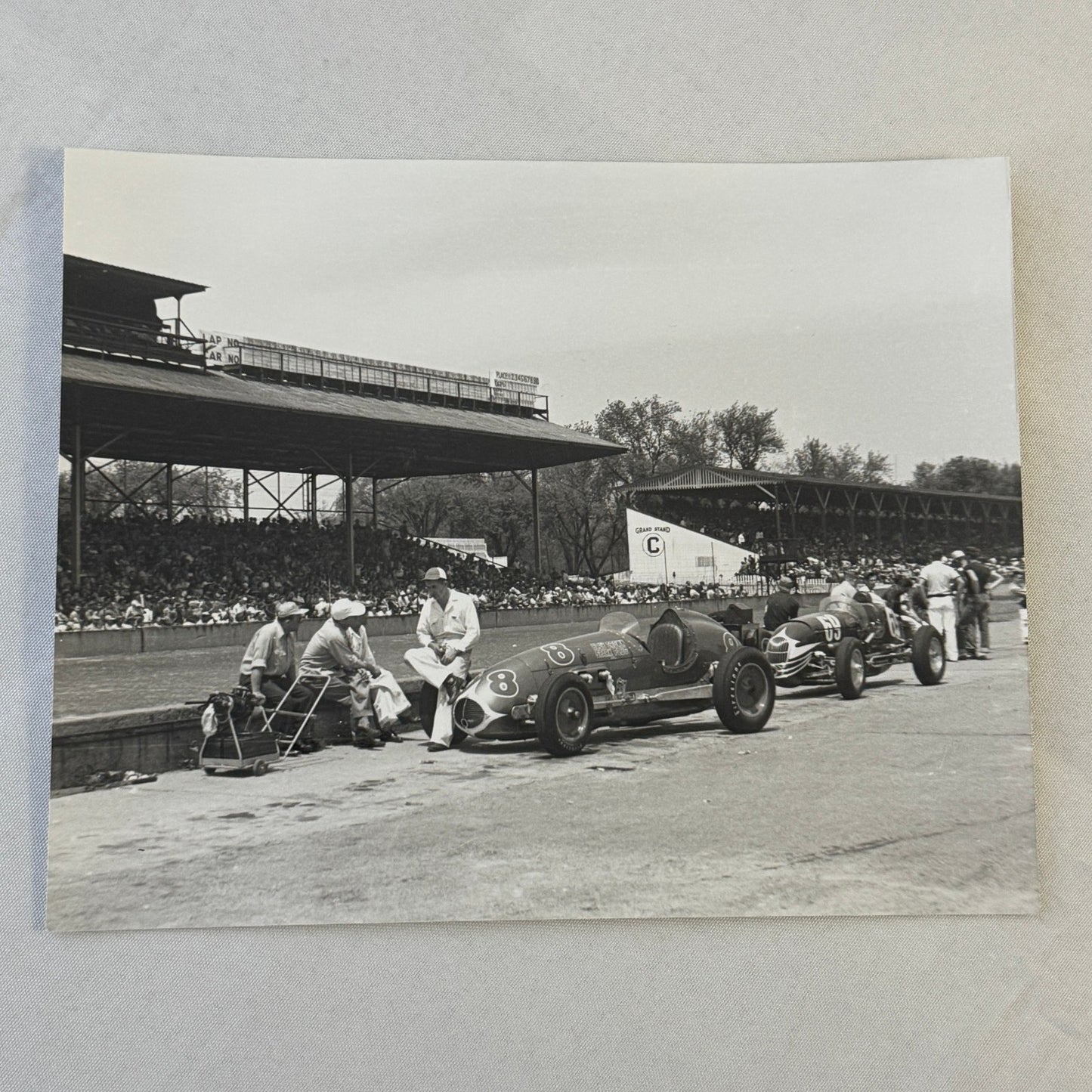 Vintage Racing Photo Photograph Unidentified Car MODERN PRINT