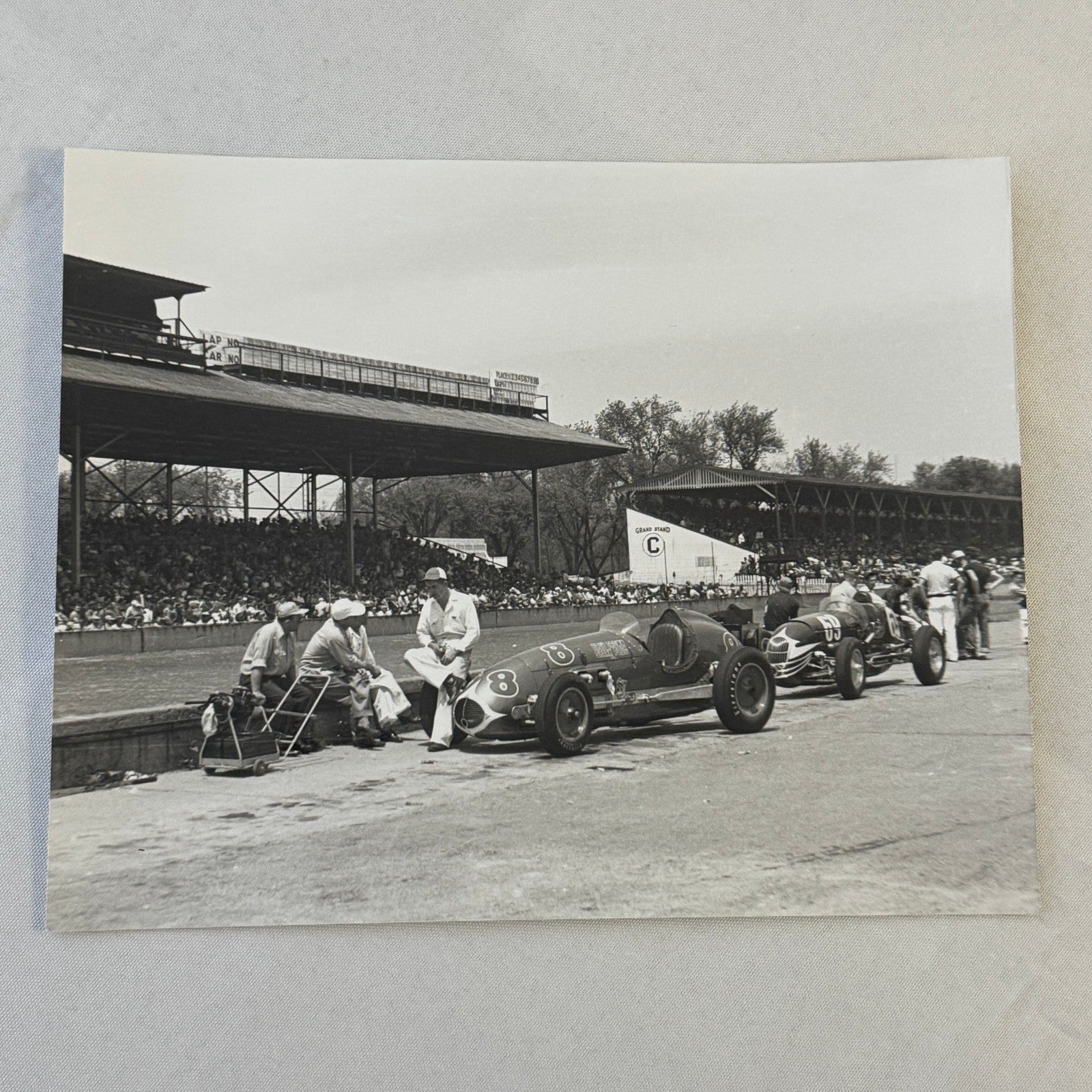 Vintage Racing Photo Photograph Unidentified Car MODERN PRINT